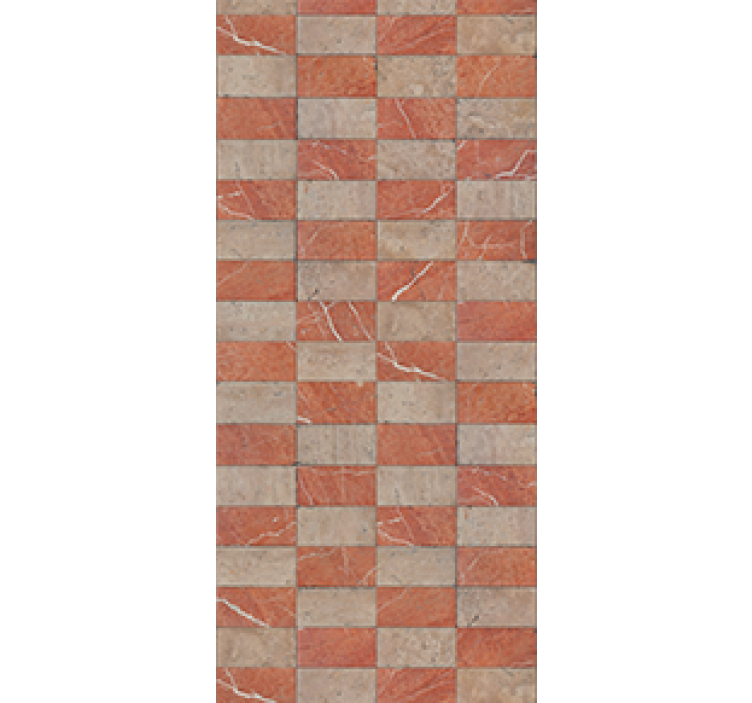 Kitchen roller blind geometric beige tiles - TenStickers