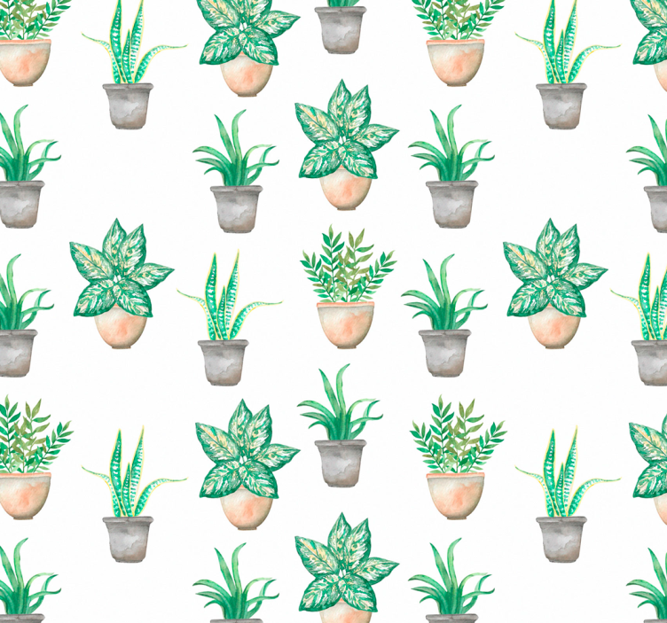 Kitchen roller blind potted greenery design - TenStickers