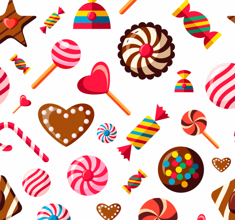 Kitchen roller blind with candy designs - TenStickers