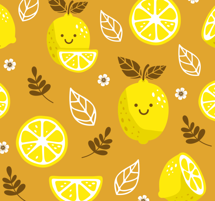 Kitchen roller blind with cheerful citrus design - TenStickers