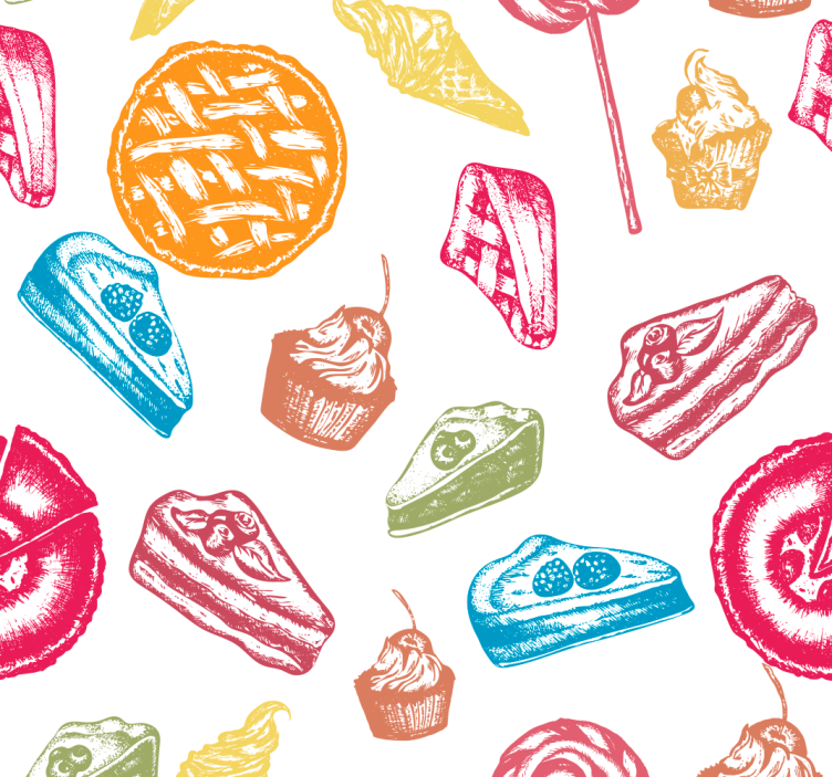 Kitchen roller blind sweet treats design - TenStickers