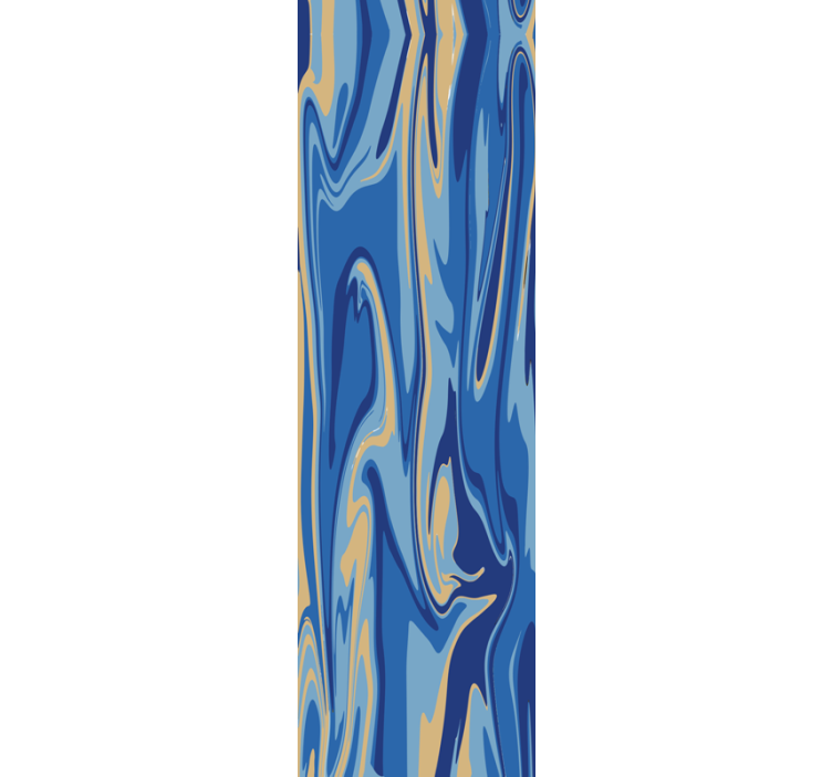 Kitchen roller blind in blue golden marble - TenStickers