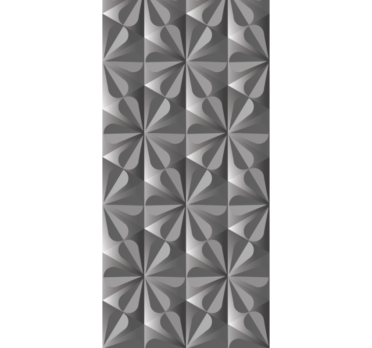 Kitchen roller blind vintage geometric floral design - TenStickers