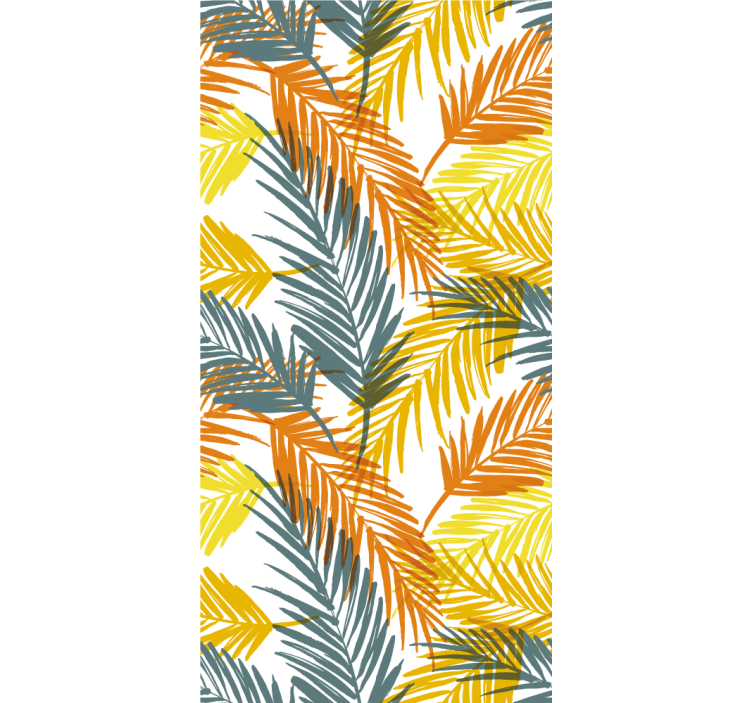 Kitchen roller blind with palm leaves tropical pattern - TenStickers
