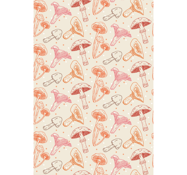 Kitchen roller blind set of watercolor mushrooms - TenStickers