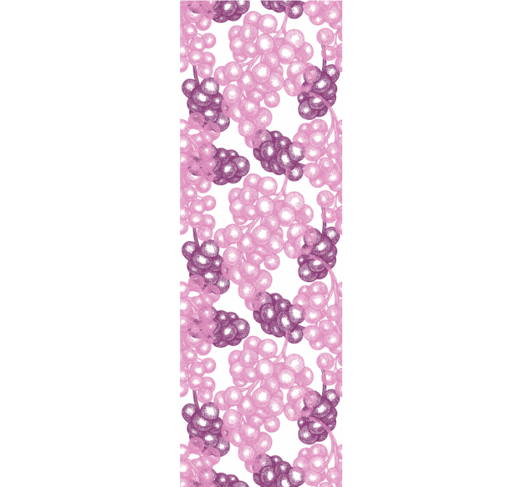 Kitchen roller blind with pink and purple grapes - TenStickers