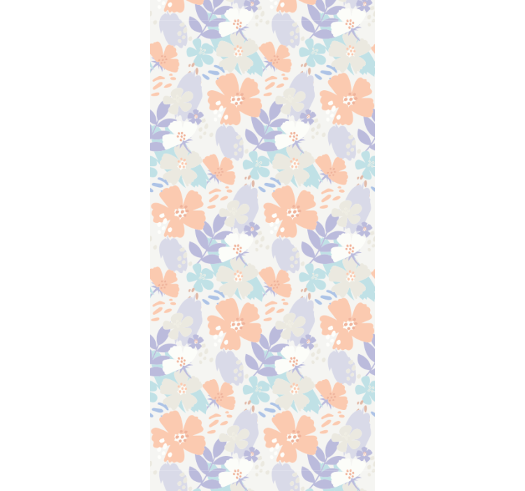 Kitchen roller blind nordic style original flowers - TenStickers