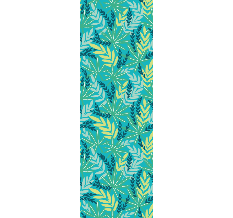 Kitchen roller blind in blue tropical pattern - TenStickers