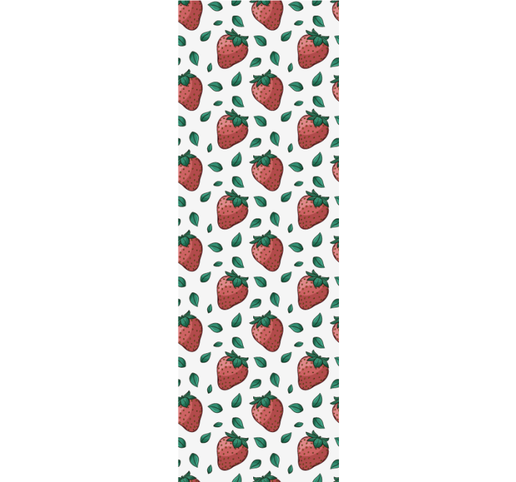 Kitchen roller blind with bright juicy strawberries leaves - TenStickers