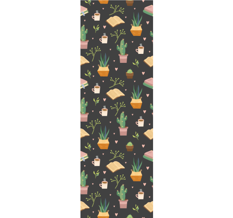 Kitchen roller blind coffee and books - TenStickers