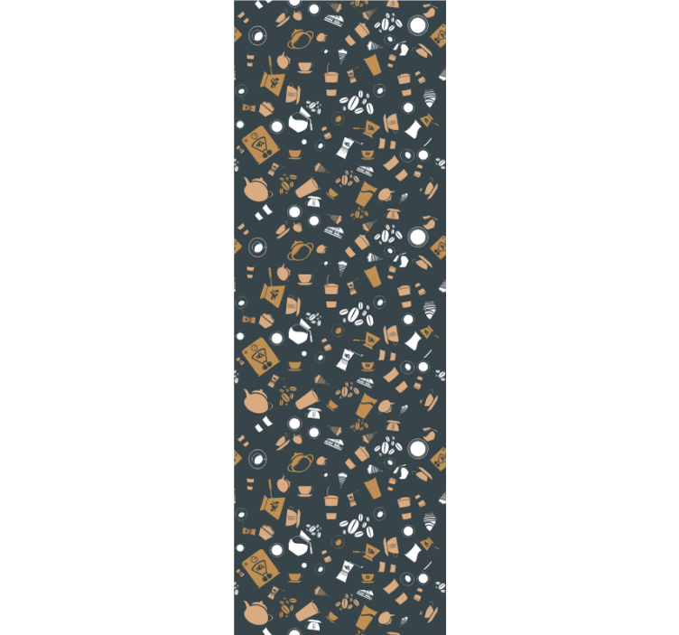 Kitchen roller blind coffee seamless pattern design - TenStickers
