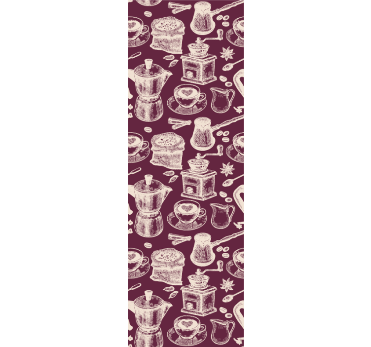 Kitchen roller blind with coffee pattern design - TenStickers