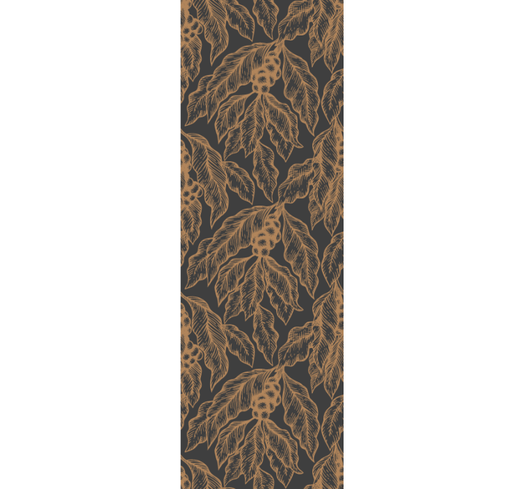 Kitchen roller blind with coffee tree branch design - TenStickers