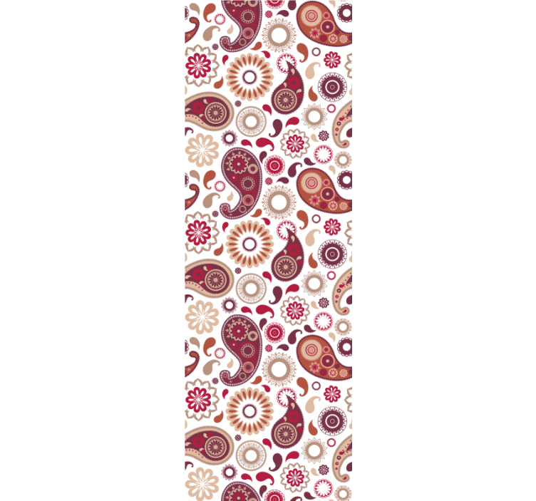 Kitchen roller blind with white paisley pattern - TenStickers