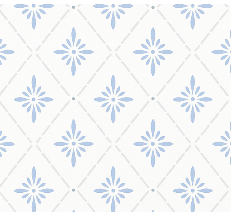 Kitchen roller blind in blue diamond pattern - TenStickers