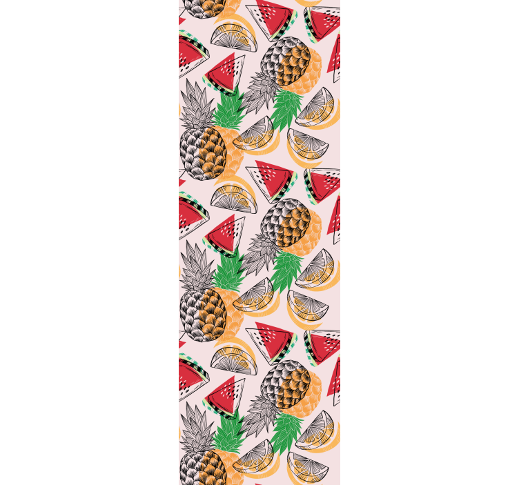 Kitchen roller blind summer print pineapple - TenStickers