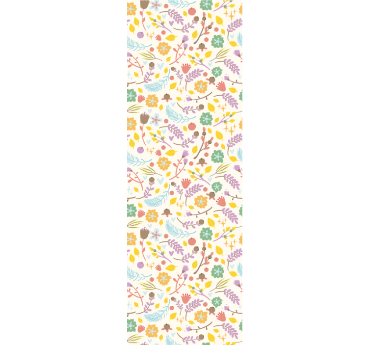 Kitchen roller blind with traditional polish flower design - TenStickers
