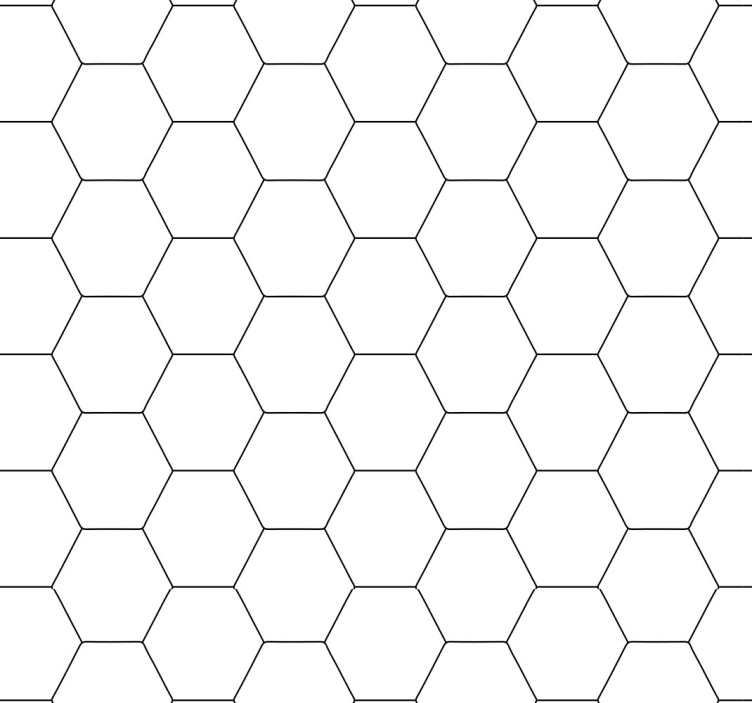 Kitchen roller blind black and white honeycomb - TenStickers