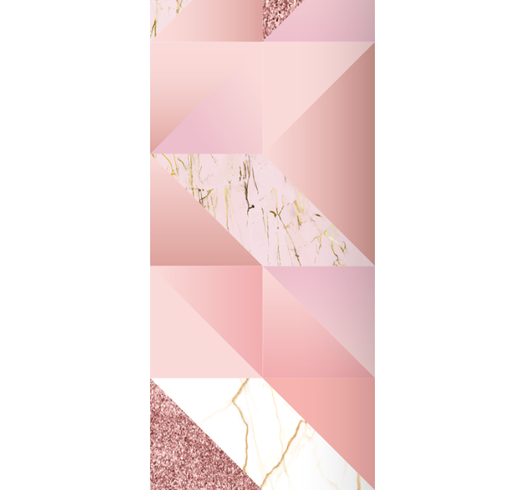 Dining room roller blind in pink gold marble - TenStickers