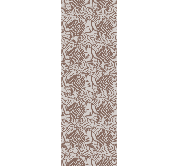Terracotta leaves dining room roller blind - TenStickers