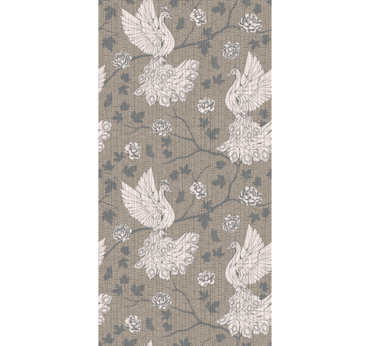 Yute birds dining room roller blind - TenStickers