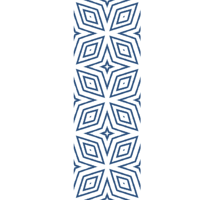 Dining room roller blind handcrafted jute diamond design - TenStickers