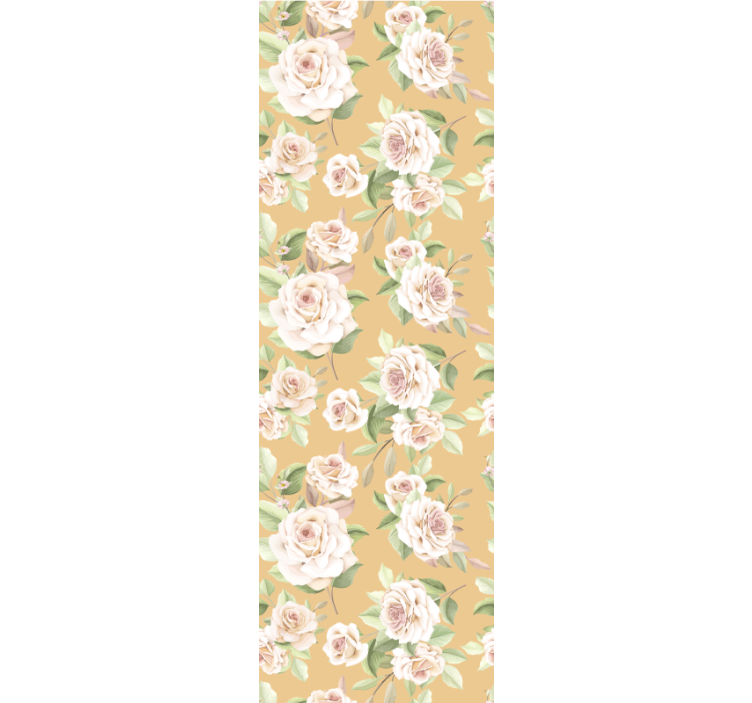 Dining room roller blind in french provincial roses pattern - TenStickers