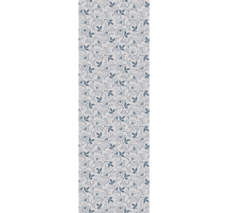Dining room roller blind in floral blue hamptons pattern - TenStickers