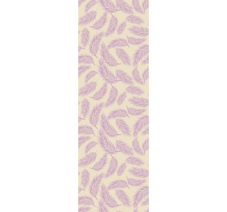 Dining room roller blind in pink and beige tropical style - TenStickers