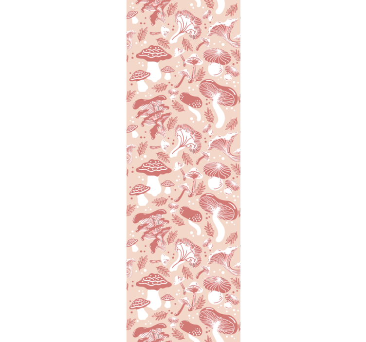 Dining room roller blind with forest mushrooms beige - TenStickers