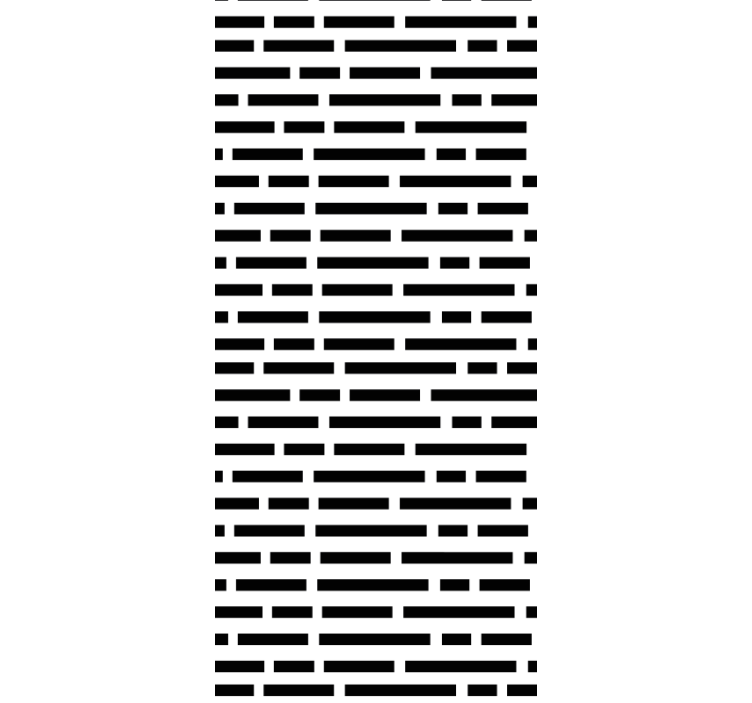 Dining room roller blind in black and white rectangles - TenStickers