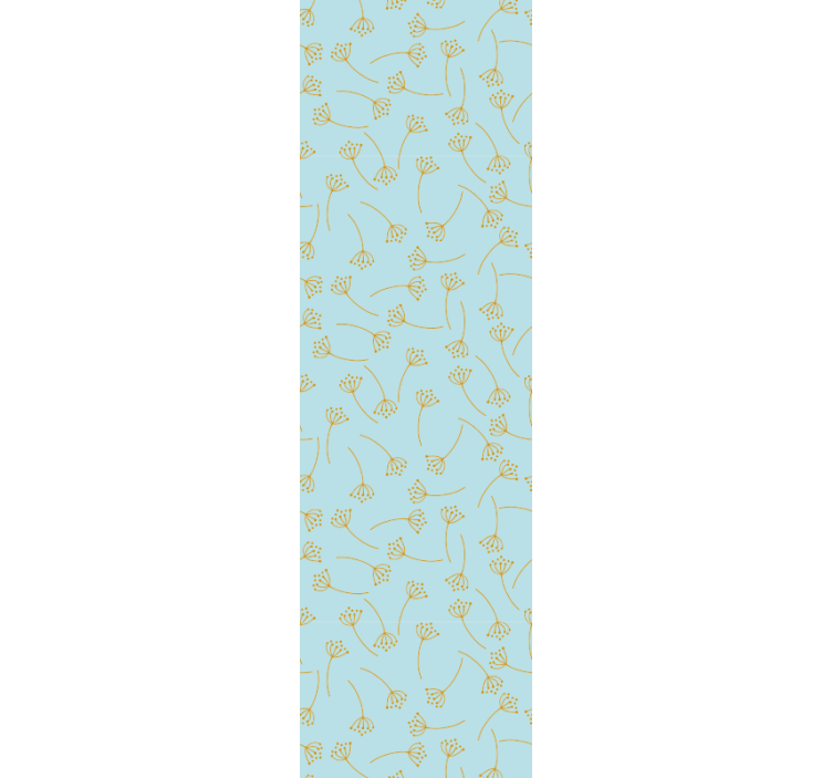 Dining room roller blind blue nordic plants - TenStickers