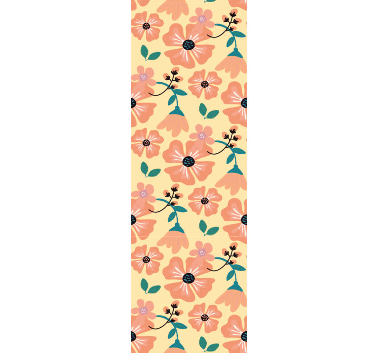 Orange runflowers dining room roller blind - TenStickers