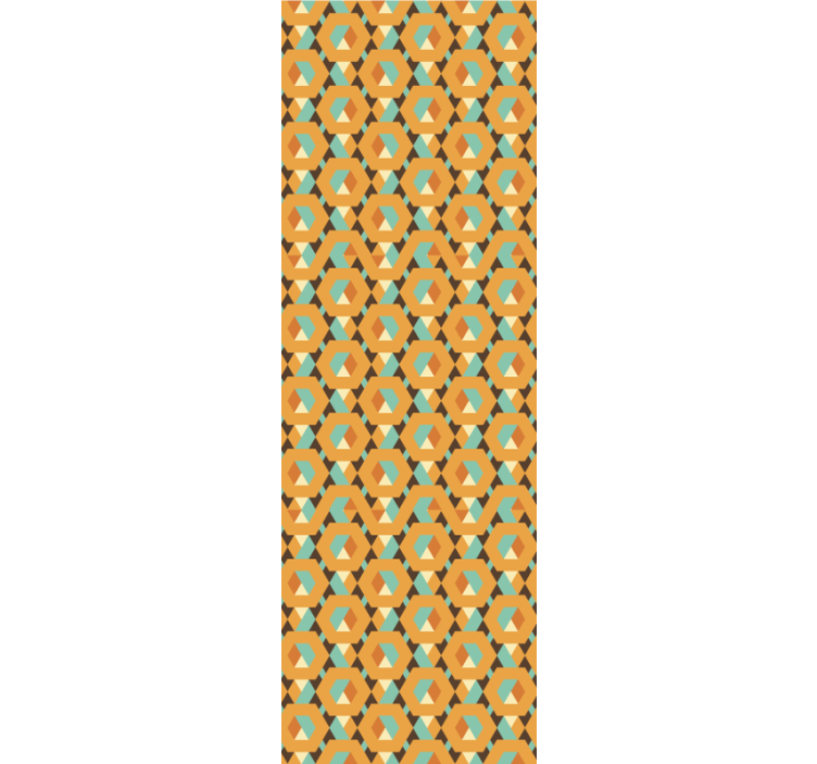 Dining room roller blind with geometric calm shapes - TenStickers