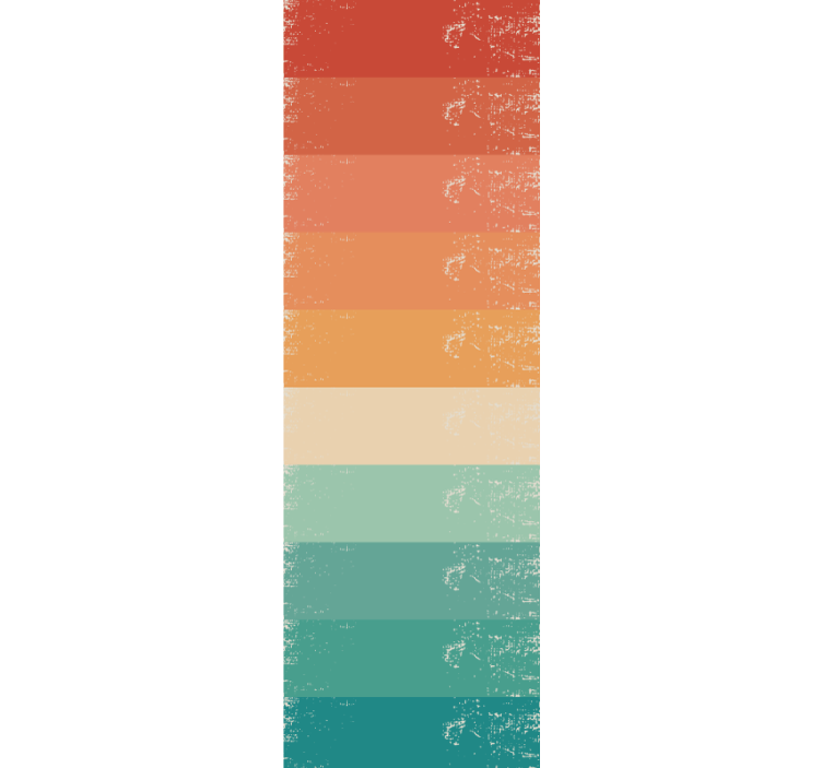 Dining room roller blind retro striped rainbow - TenStickers