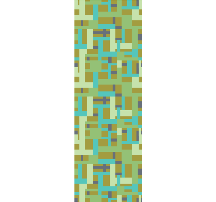 Dining room roller blind in colorful retro rectangles - TenStickers