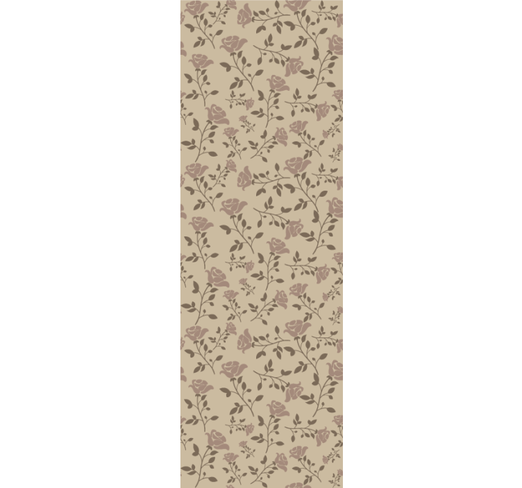 Dining room roller blind in brown vintage rose pattern - TenStickers
