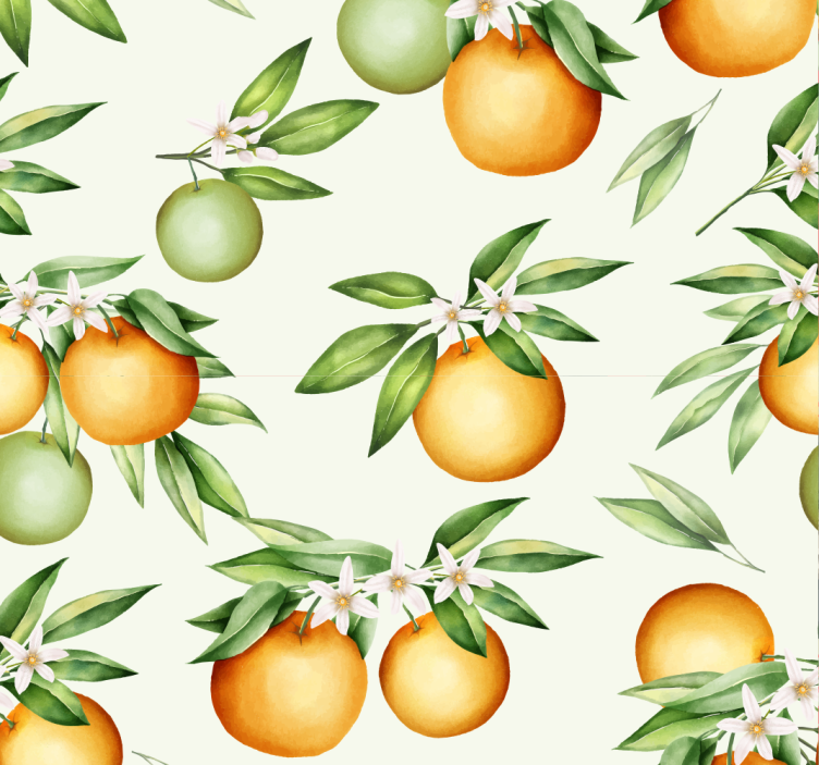 Dining room roller blind citrus fruit design - TenStickers