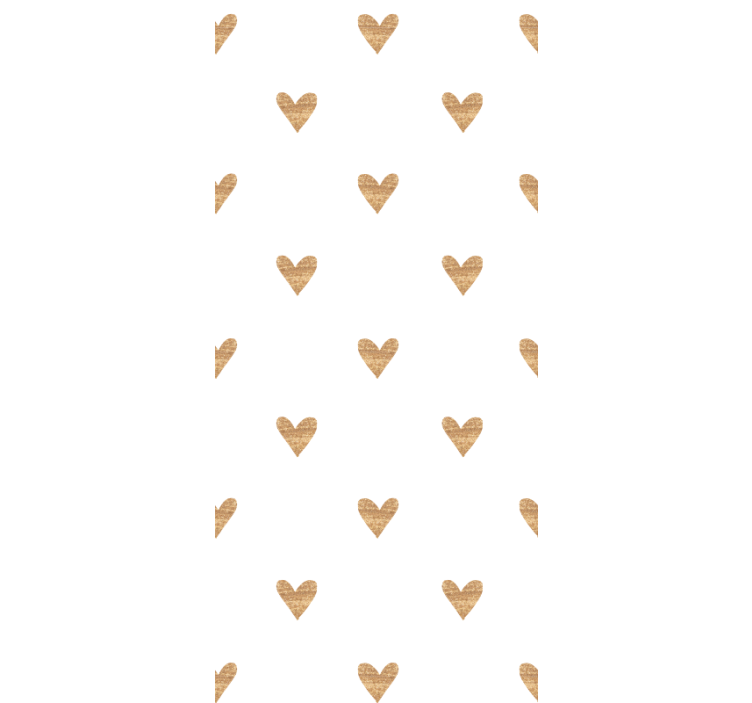 Children room roller blind golden heart on white - TenStickers