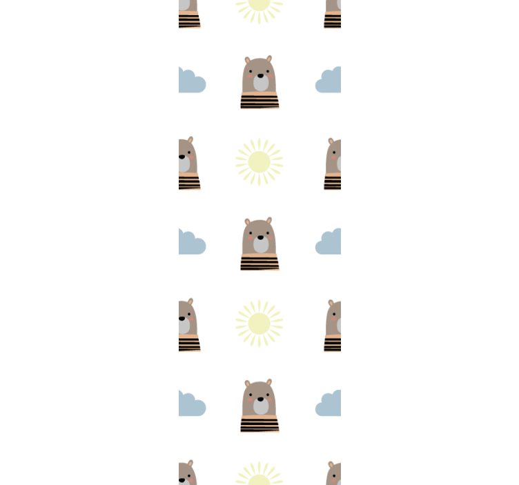 Children room roller blind customisable brown bear - TenStickers