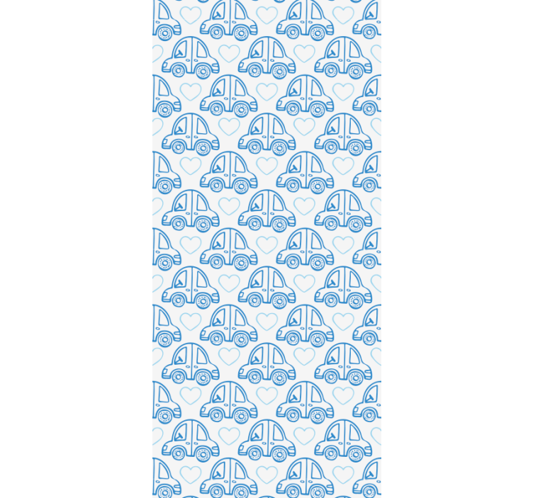 Children room roller blind blue car lines - TenStickers