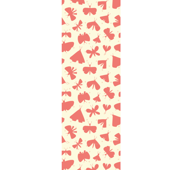 Children room roller blind with pink butterfly pattern - TenStickers