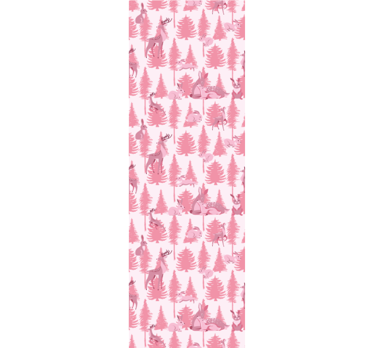 Beautiful pink reindeer children room roller blind - TenStickers