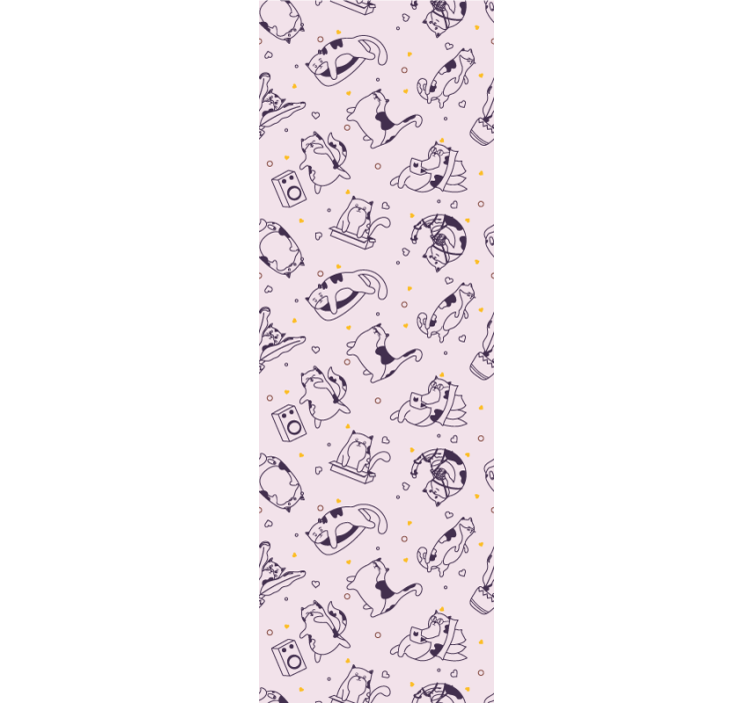 Children room roller blind cat music band design - TenStickers