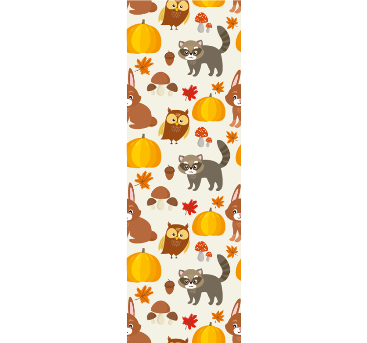 Children room roller blind autumn forest animals - TenStickers