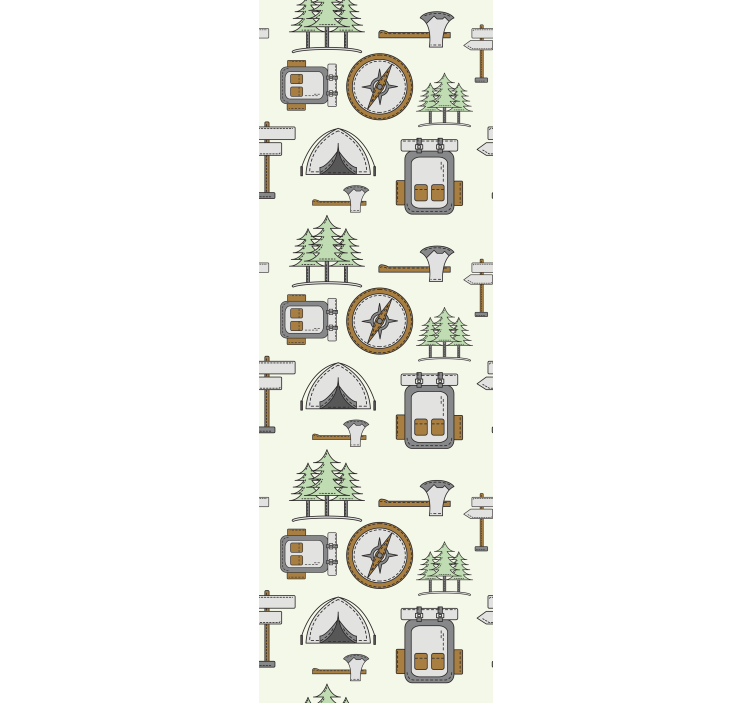 Children room roller blind camping gear set - TenStickers