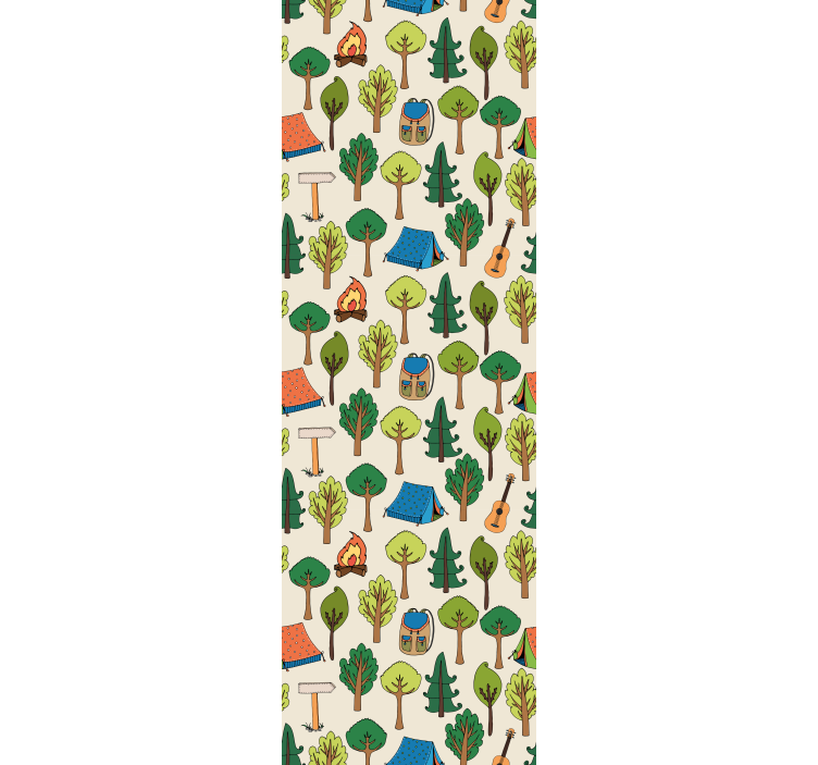 Children room roller blind for camping gear - TenStickers