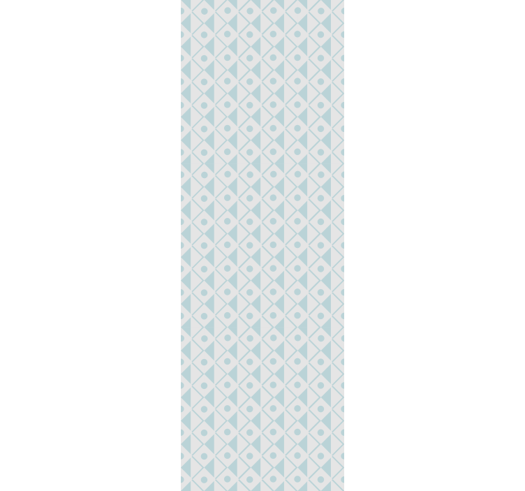 Children room roller blind blue and white diamond pattern - TenStickers