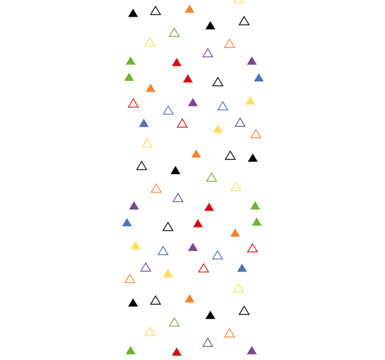 Children room roller blind colorful hollow triangles - TenStickers