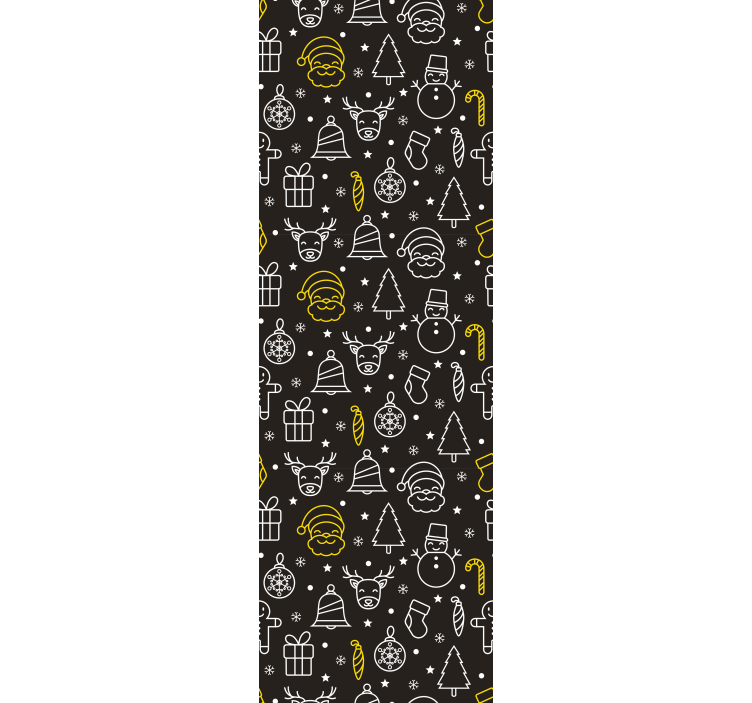 Children room roller blind white and yellow pattern - TenStickers